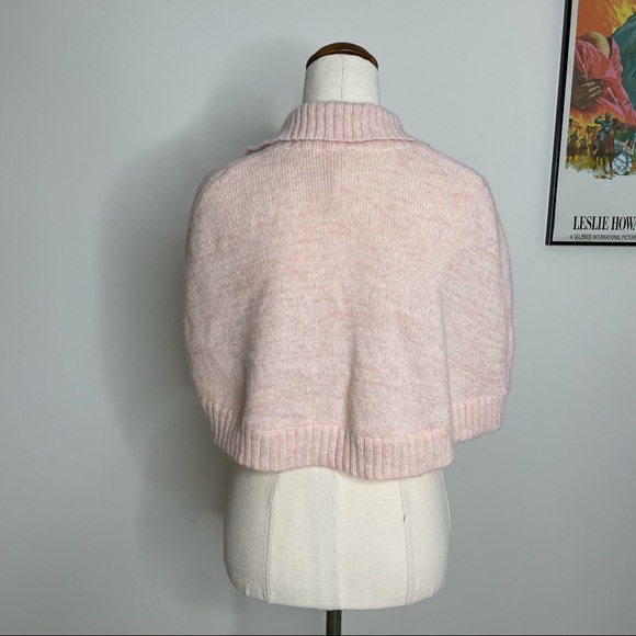 Mimco Pink Knit Cape Size Small S Wool Mohair - Picture 7 of 10